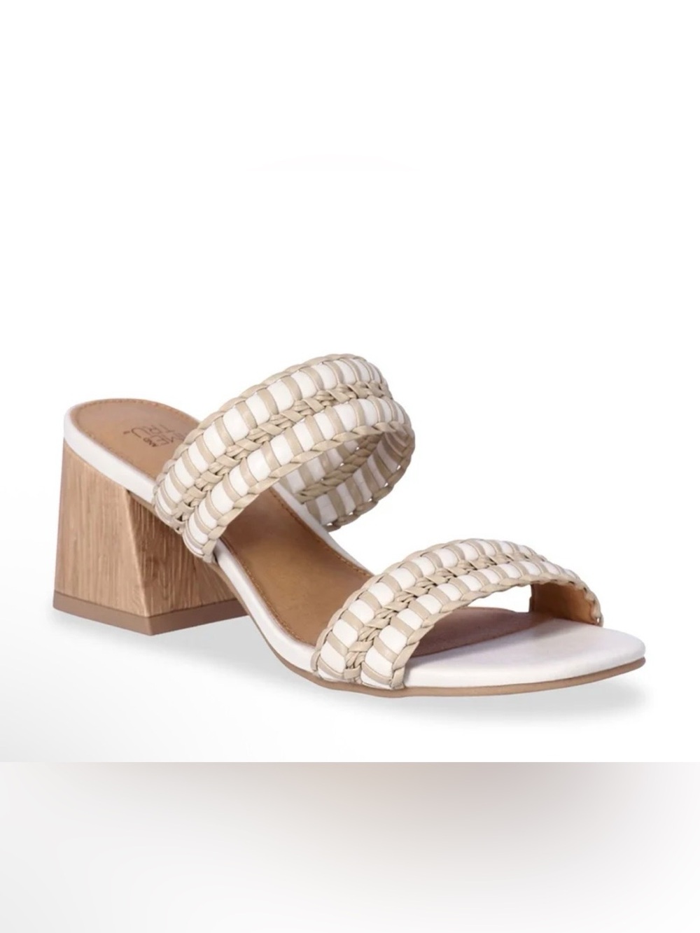 Time and Tru Women's Woven Double Band Sandals Size 11